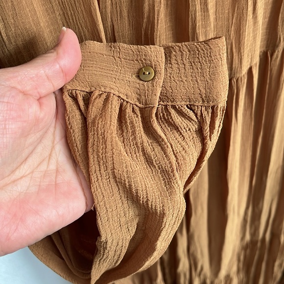 MNG Pleated Chiffon midi dress - Picture 5 of 5